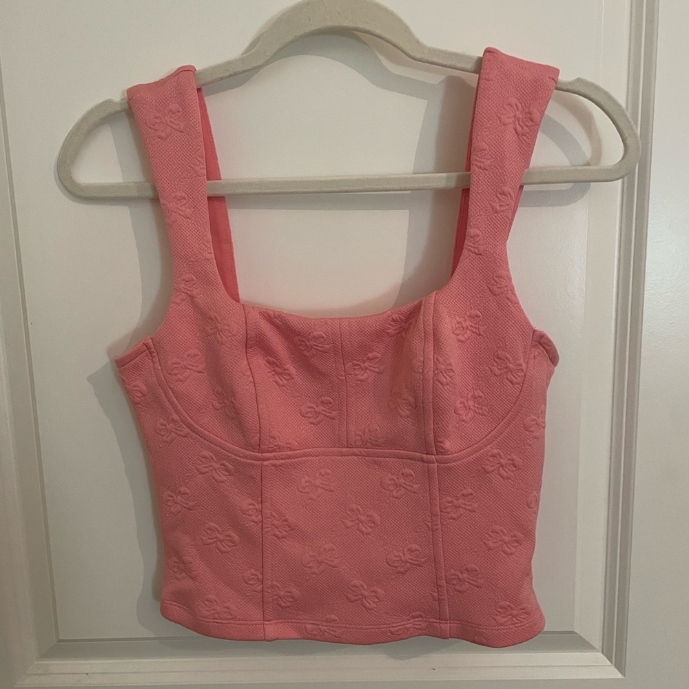 Lulu's Pink Embossed Tank Top
